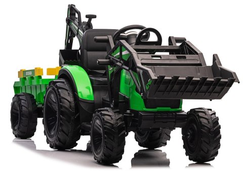 LEAN CARS Koparka Z Naczepą Na Akumulator SX2068 Zielona