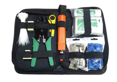 LEAN Komplet Narzędzi Sieciowych 19w1 Tester Zaciskarka Kabli