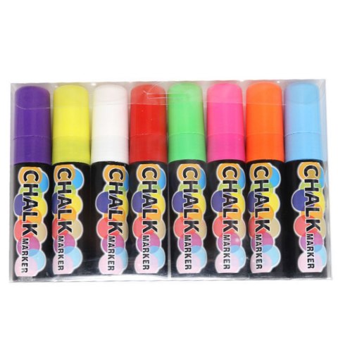 LEAN Markery Kredowe Kolorowe Wielofunkcyjne Zestaw 8szt