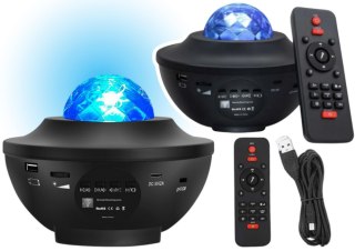 LEAN Projektor Gwiazd Lampka Nocna Led Głośnik Bluetooth Pilot