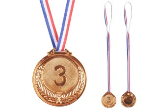 LEAN TOYS Brązowy Medal Trzecie Miejsce Nagroda Trofeum Cynkowy 6,5cm