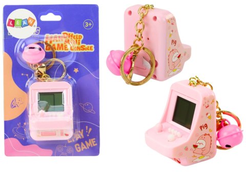LEAN TOYS Gra Elektroniczna Tetris Kieszonkowa Brelok Różowa