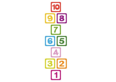 LEAN TOYS Naklejki Podłogowe Liczby Edukacyjne Do Gry w Klasy