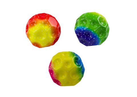LEAN TOYS Piłeczka Świecąca Do Odbijania Ugniatania z Wgłębieniami Kolorowa 9,5cm