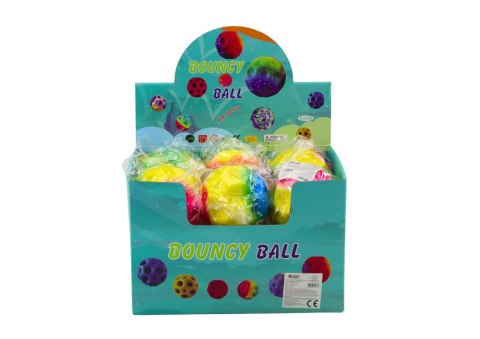 LEAN TOYS Piłeczka Świecąca Do Odbijania Ugniatania z Wgłębieniami Kolorowa 9,5cm