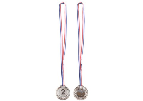 LEAN TOYS Srebrny Medal Drugie Miejsce Nagroda Trofeum Cynkowy 6,5cm