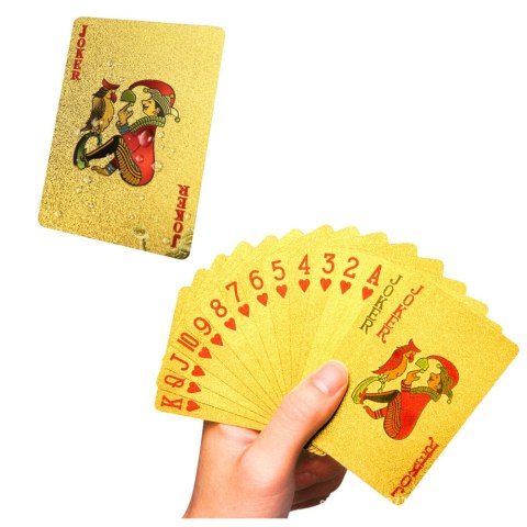 LEAN Toys Karty Do Gry Towarzyskiej Eleganckie Banknot Dolar Złote Talia 54 Karty