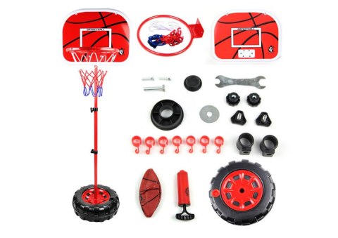 LEAN Toys Kosz Do Koszykówki Regulowany Piłka Pompka 1.7M