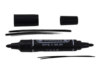 LEAN Zestaw Markerów Dwustronnych Wodoodporny Czarny 10szt.