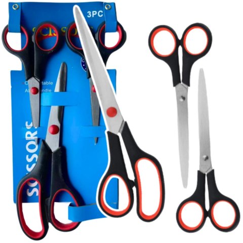 LEAN Zestaw Nożyczek Biurowe Uniwersalne 3szt.