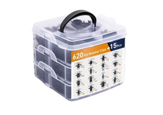 LEAN Zestaw Spinek Samochodowych W Organizerze 16 Rozmiarów PVC 620el