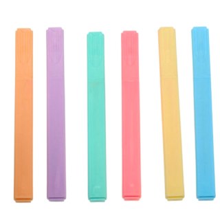 LEAN Zestaw Zakreślaczy Pisaki Flamastry Kolorowe Biurowe Szkolne 6 szt