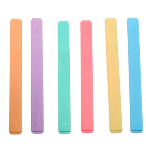 LEAN Zestaw Zakreślaczy Pisaki Flamastry Kolorowe Biurowe Szkolne 6 szt