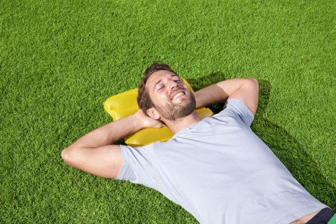 Bestway Dmuchana Poduszka 38 x 25 cm Żółta Bestway 52127