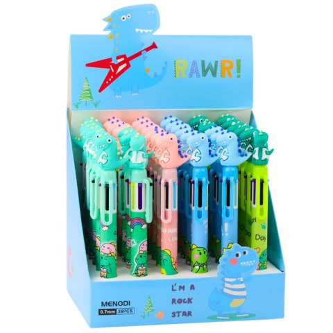 LEAN Długopis Figurka Dinozaura Wielokolorowy 0.7mm