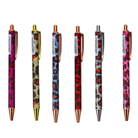 LEAN Długopis Metalowy Automatyczny Panterka Niebieski Tusz 1.0mm