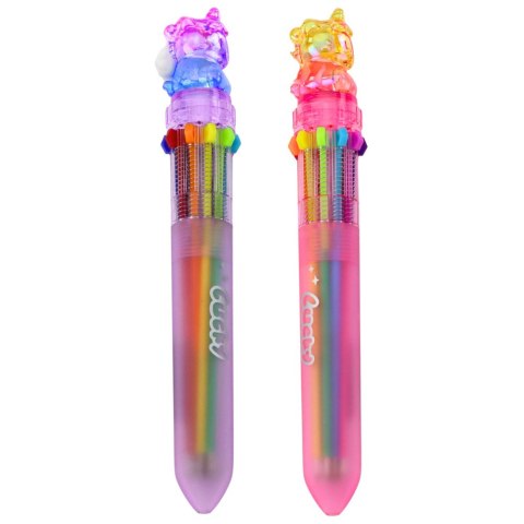 LEAN Długopis Z Jednorożcem Wielokolorowy Automatyczny Dla Dzieci 10w1 Mix