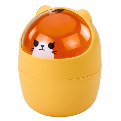 LEAN Mini Kosz Miś Na Biurko Stolik Pomarańczowy 1L 16cm