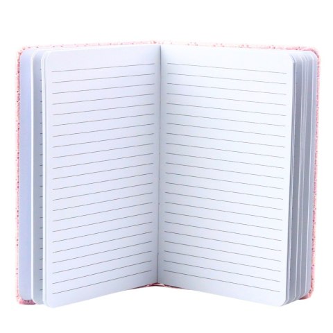 LEAN Notatnik W Linie Brokatowy Naszywki Różowy B6 80 Kartek