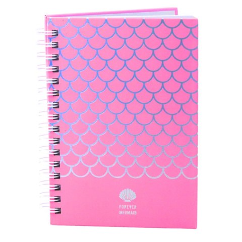 LEAN Notatnik W Linie Holograficzne Łuski Różowy A6 80 Kartek