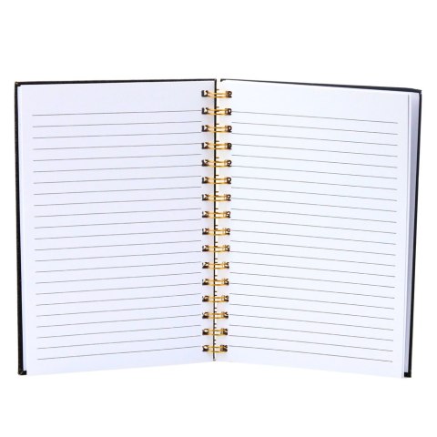 LEAN Notatnik Zeszyt W Linie Naszywki Usta Szminka Brokatowy Czarny A5 80 Kartek