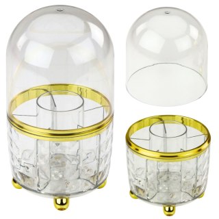 LEAN Organizer Na Pędzle i Kosmetyki Obrotowy 360° Z Osłoną Przeźroczysty