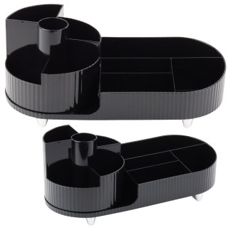 LEAN Organizer Wielofunkcyjny Na Kosmetyki Biurko Obrotowy Pojemny Czarny