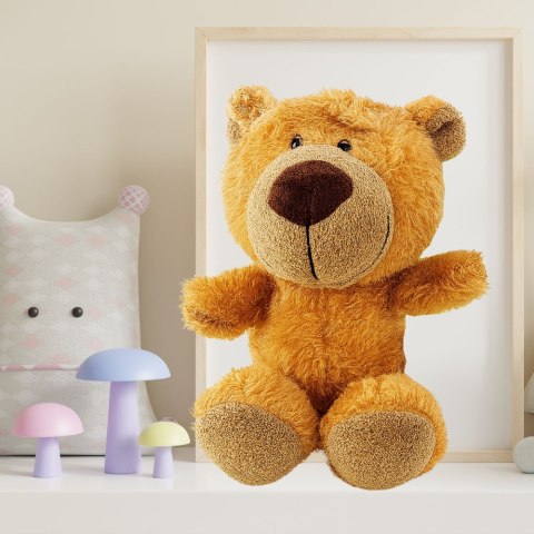 LEAN TOYS Pluszowa Maskotka Przytulanka Miś Z Przyssawką Brązowy 23 x 12 cm