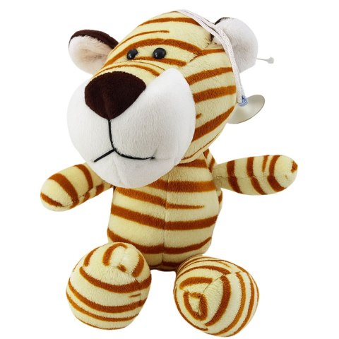 LEAN TOYS Pluszowa Maskotka Przytulanka Tygrys Z Przyssawką Kremowy 23 x 12 cm