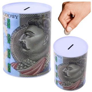 LEAN TOYS Skarbonka Metalowa Puszka Banknot 500 Złotych 16x12cm