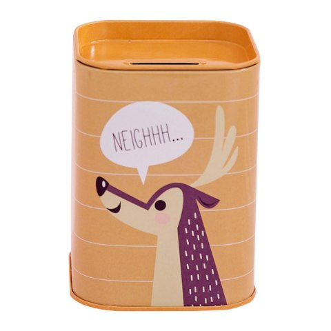 LEAN TOYS Skarbonka Zwierzątko Metalowa Nauka Oszczędzania 11x8cm