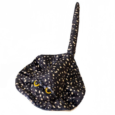 LEAN Toys Maskotka Pluszowa Płaszczka Przytulanka Czarna W Kropki 50cm