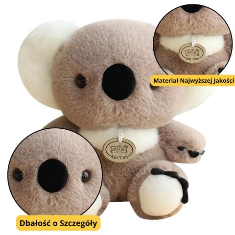 LEAN Toys Maskotka Pluszowa Przytulanka Miś Koala Szary 23cm