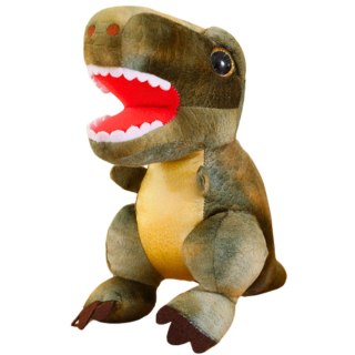 LEAN Toys Pluszowa Maskotka Przytulanka Dinozaur Z Teksturą Skóry Zielony 32cm