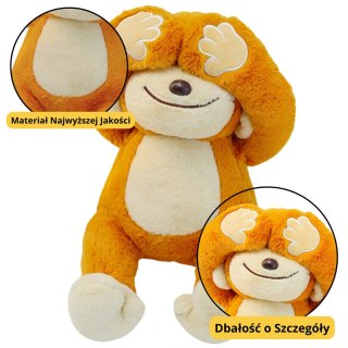 LEAN Toys Pluszowa Maskotka Przytulanka Małpka Z Magnesami Brązowa 23cm