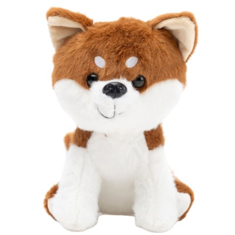 LEAN Toys Pluszowa Maskotka Przytulanka Mały Piesek Shiba Inu Biało Brązowy 20cm