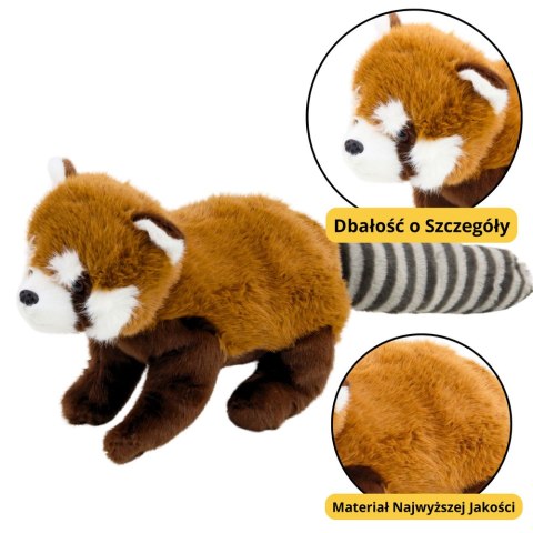 LEAN Toys Pluszowa Maskotka Przytulanka Panda Czerwona 45cm