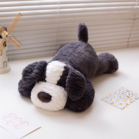 LEAN Toys Pluszowa Maskotka Przytulanka Piesek Ciemnoszary 30cm