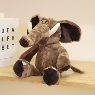 LEAN Toys Pluszowa Maskotka Przytulanka Słoń Z Dużymi Uszami Brązowy 22cm