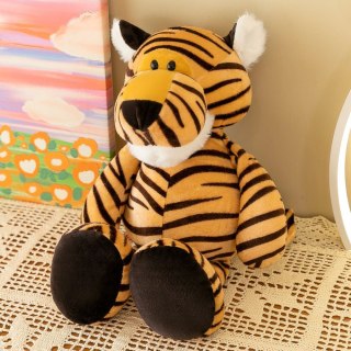 LEAN Toys Pluszowa Maskotka Przytulanka Tygrys Pomarańczowy W Paski 23cm