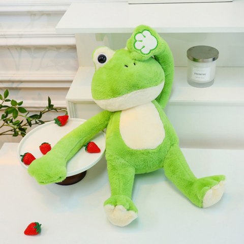 LEAN Toys Pluszowa Maskotka Przytulanka Żaba Z Magnesami Zielona 23cm