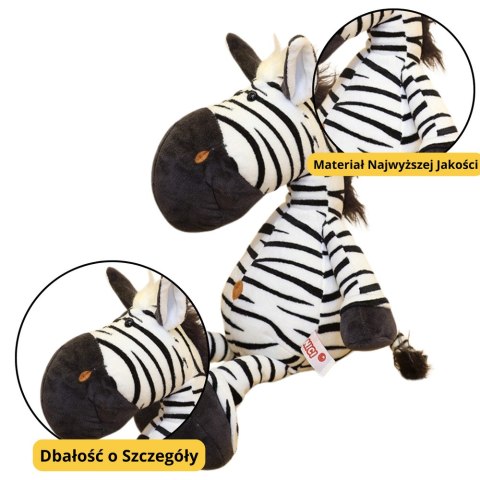 LEAN Toys Pluszowa Maskotka Przytulanka Zebra Biało Czarna 25cm