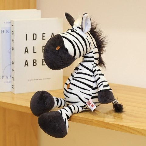 LEAN Toys Pluszowa Maskotka Przytulanka Zebra Biało Czarna 25cm