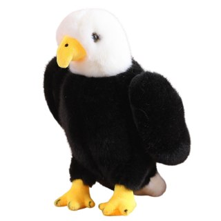 LEAN Toys Pluszowy Orzeł Ptak Pluszak Maskotka Przytulanka Czarno Biały 25cm