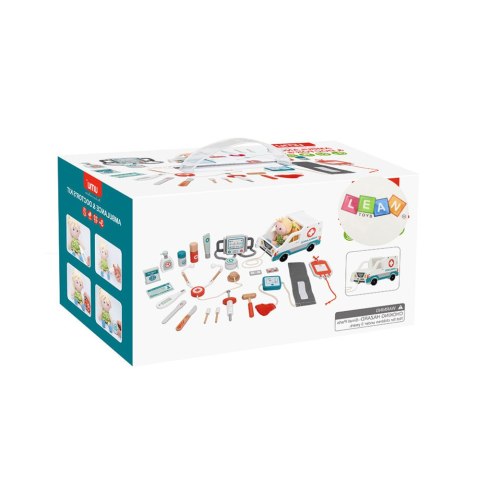 LEAN Toys Zestaw Ratunkowy Dla Małego Ratownika Akcesoria Drewno 22El