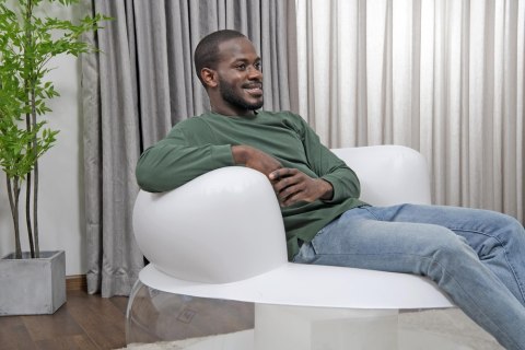 Bestway Dmuchany Fotel Biały 112 x 112 x 70 cm Bestway 75138