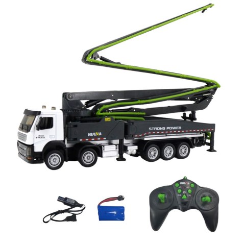 HUINA Ciężarówka Pomogruszka Betonowa Zdalnie Sterowana RC Huina Szara 1:18