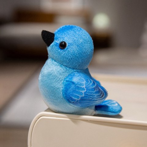 LEAN TOYS Mały Pluszowy Ptak Niebieski Sikorka Szczygieł 10cm