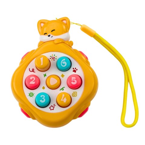 LEAN TOYS Mini Whack-A-Mole Gra Zręcznościowa Zwierzęta Liczby Kolorowe Mix