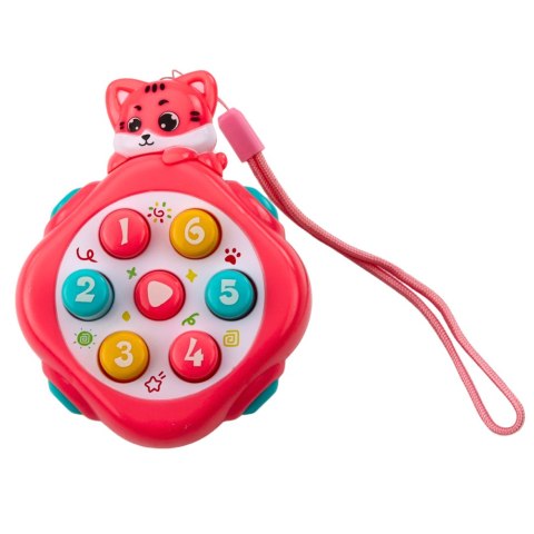 LEAN TOYS Mini Whack-A-Mole Gra Zręcznościowa Zwierzęta Liczby Kolorowe Mix